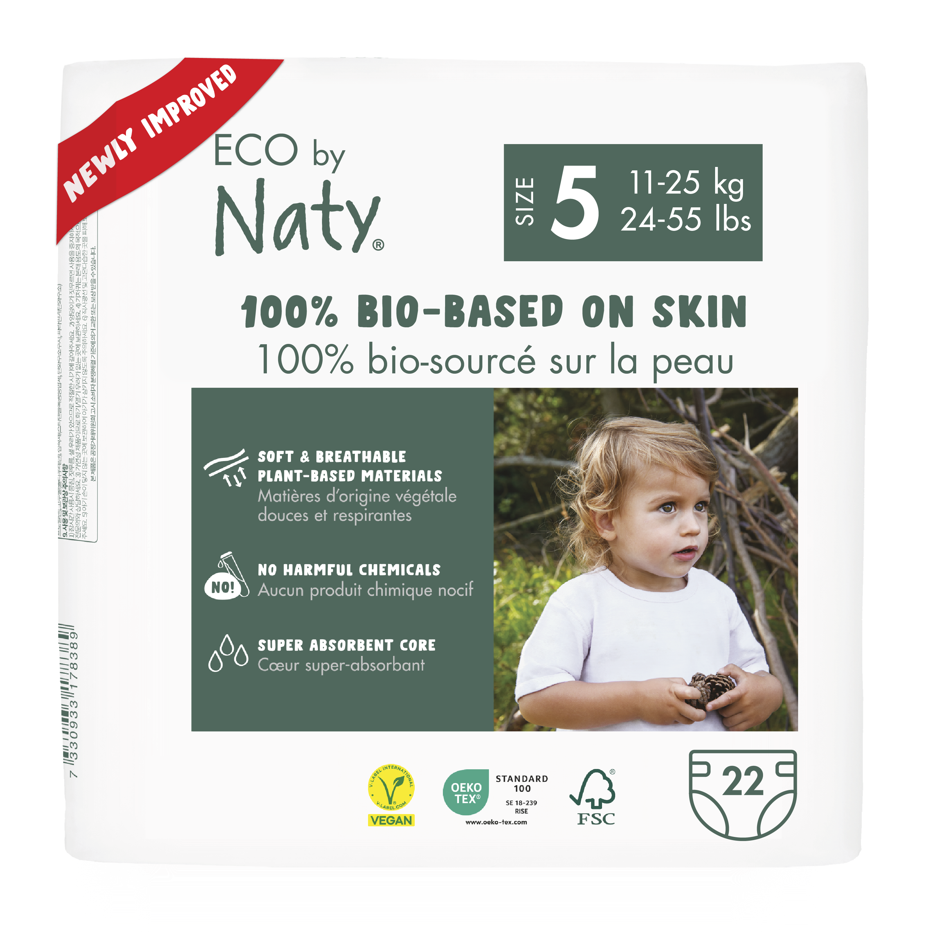 22 x Eco Diapers (Size 5), , large, Eco by Naty